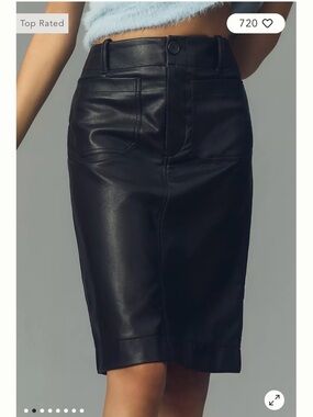 Colette Faux Leather Skirt by Maeve